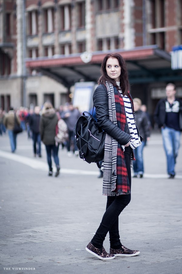 tartan & leather street style amsterdam fabuliciousgirl | ©THE VIEWFINDER
