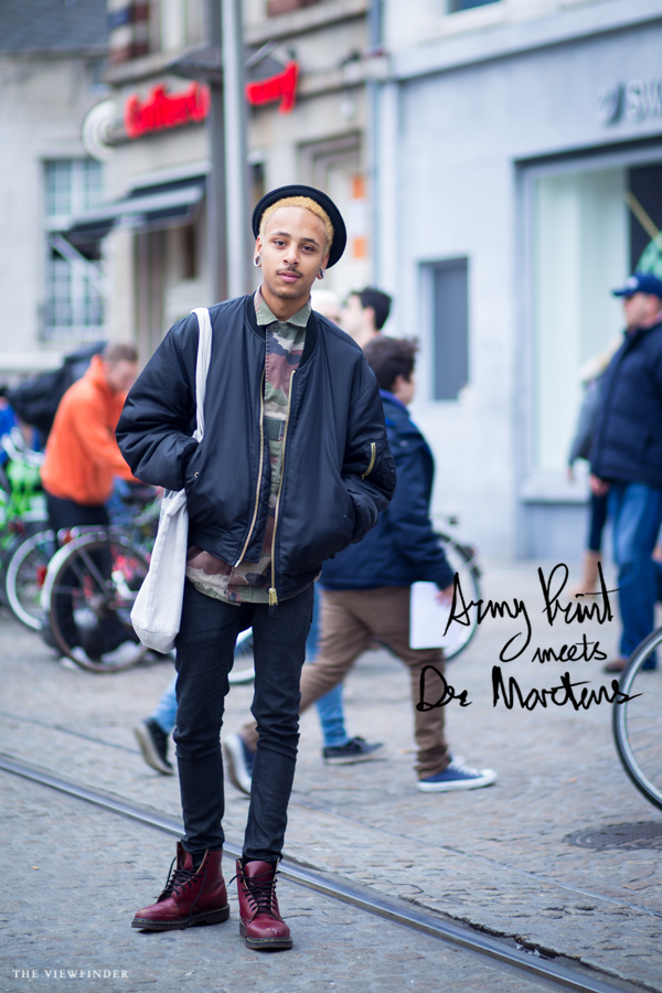 army print & dr martens street style amsterdam | ©THE VIEWFINDER