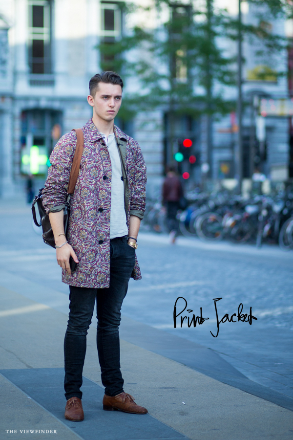 print jacket male street style antwerp | ©THE VIEWFINDER