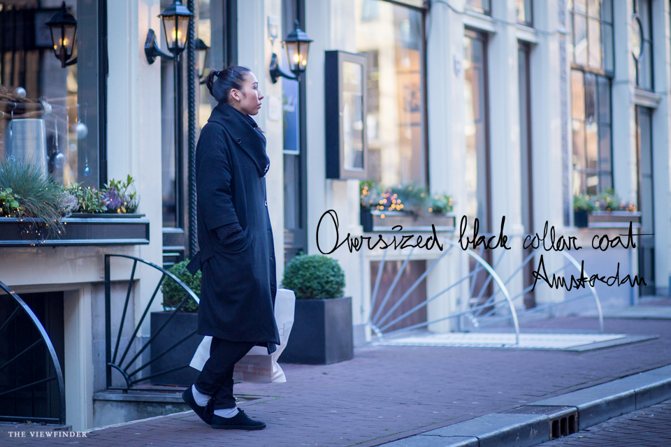 oversized black collar coat street style amsterdam 2 | ©THE VIEWFINDER