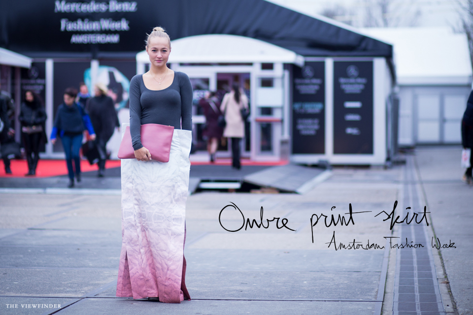ombre print skirt carolien spoor mbfw amsterdam banner | ©THE VIEWFINDER
