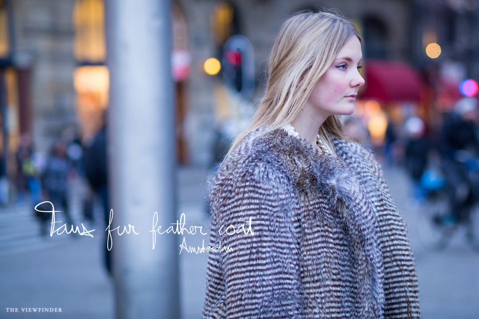 faux fur feather coat street style amsterdam banner | ©THE VIEWFINDER