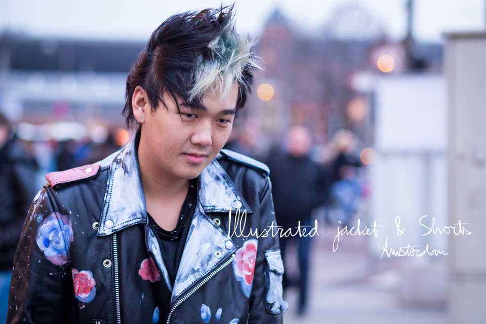 illustrated jacket & shorts street style amsterdam menswear banner | ©THE VIEWFINDER