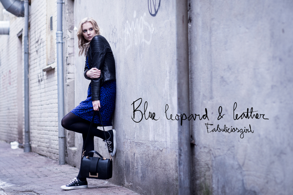 blue leopard & leather street style fabuliciousgirl arnhem amsterdam | ©THE VIEWFINDER
