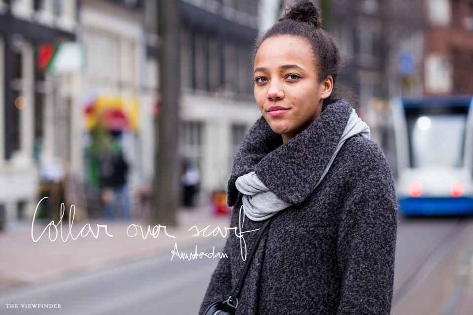 collar over scarf chic women look street style amsterdam banner | ©THE VIEWFINDER