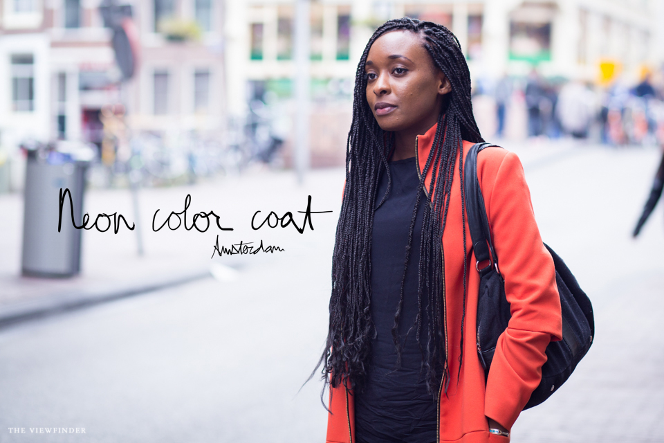 neon color coat street style amsterdam fashion | ©THE VIEWFINDER-6632 title