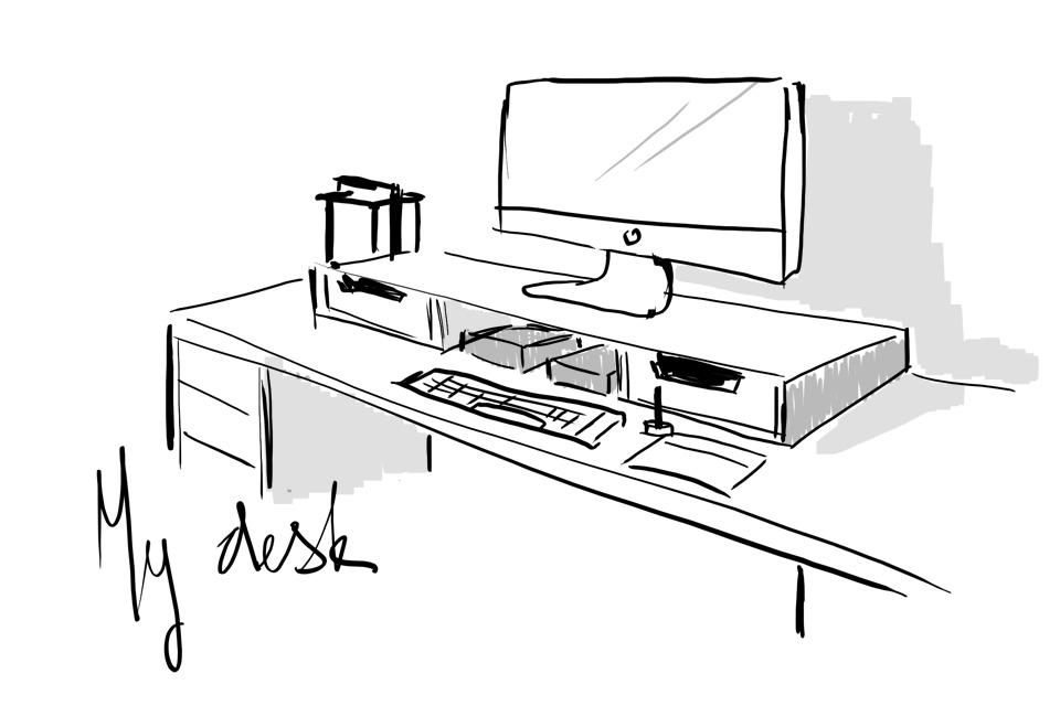 my-desk THE VIEWFINDER illustration