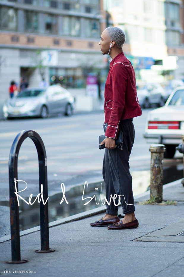 red silver look new york street style THE VIEWFINDER